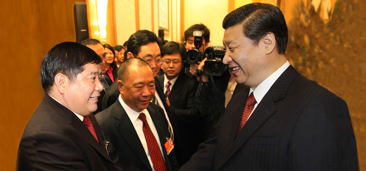 习近平同志接见先进典型张荣锁