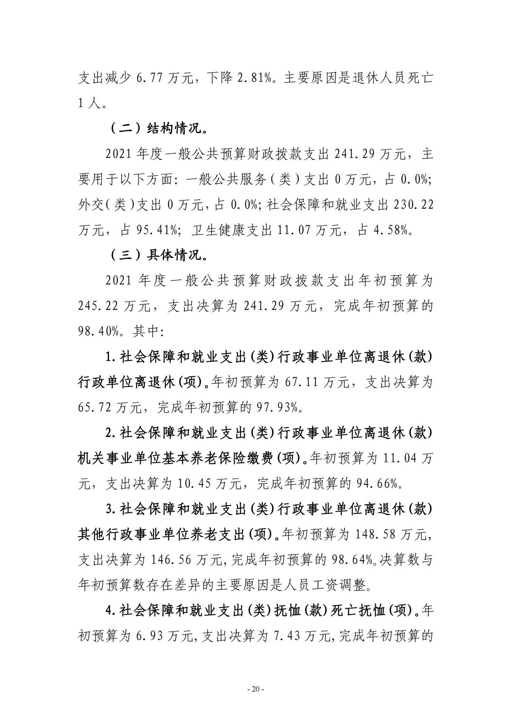 2021年度新乡市南干道干休所决算公开说明_19